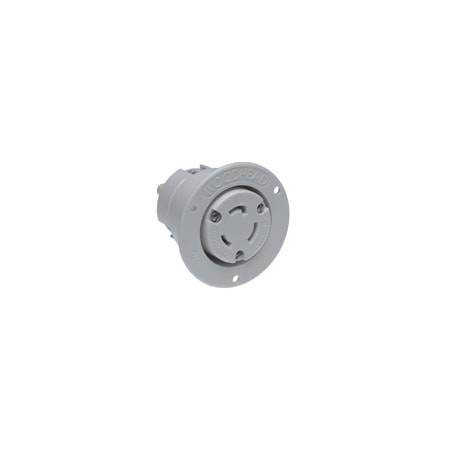 Woodhead Locking Receptacle, L6-20R, 20 A, 250V AC, Single Phase, 2 Pole 2748MB